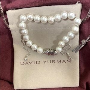 David Yurman White Pearl Bracelet